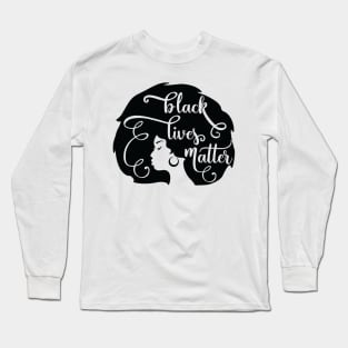 Black Lives Matter Woman Figure Long Sleeve T-Shirt